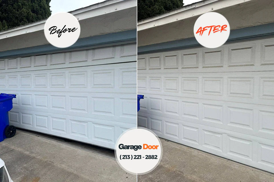 Before and after: garage door repair 70444